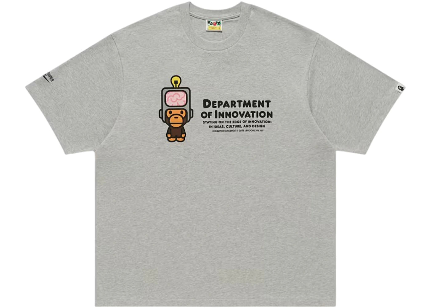 T-shirt graphique BAPE x KidSuper Milo Dept. of Innovation - Gris
