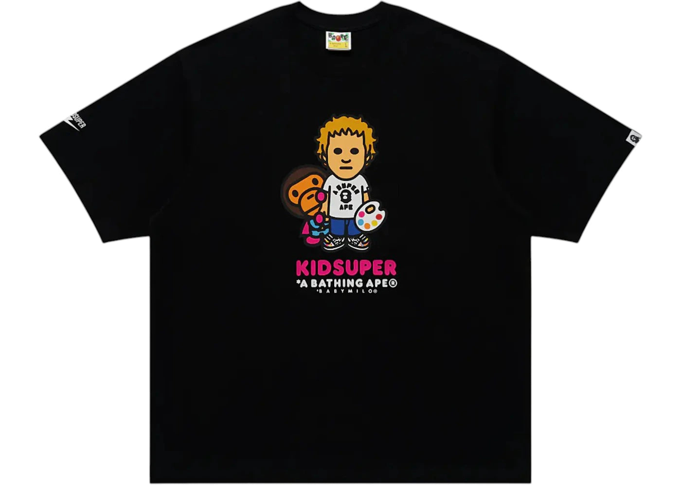 BAPE x KidSuper Colm & Baby Milo Tee-Black