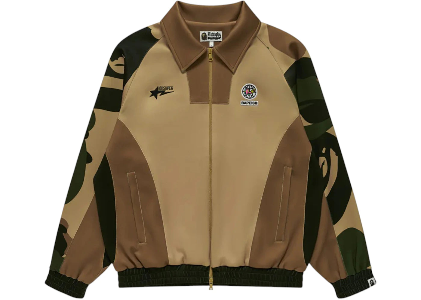 Veste de survêtement patchwork BAPE x KidSuper - Verte