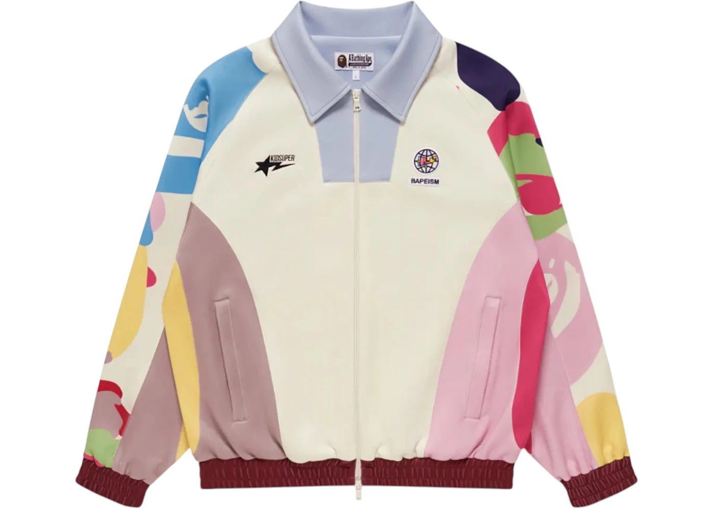 BAPE x KidSuper Patchwork Track Jacket-Multicolor