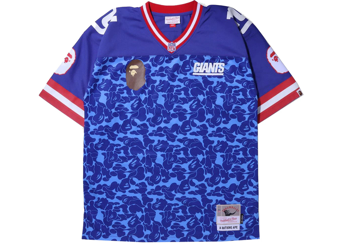 Maillot Legacy BAPE x Mitchell &amp; Ness NFL New York Giants - Bleu marine
