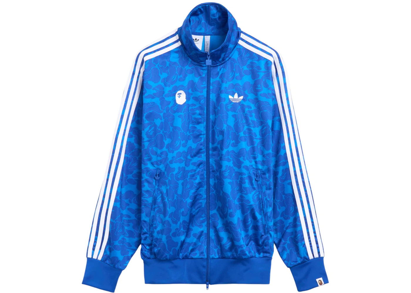 Veste de survêtement BAPE x adidas SSTR imprimée intégralement - Bleue