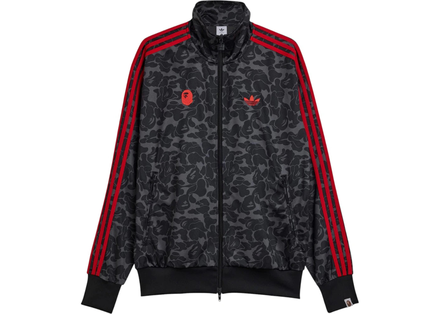 Veste de survêtement BAPE x adidas SSTR imprimée intégralement - Noir