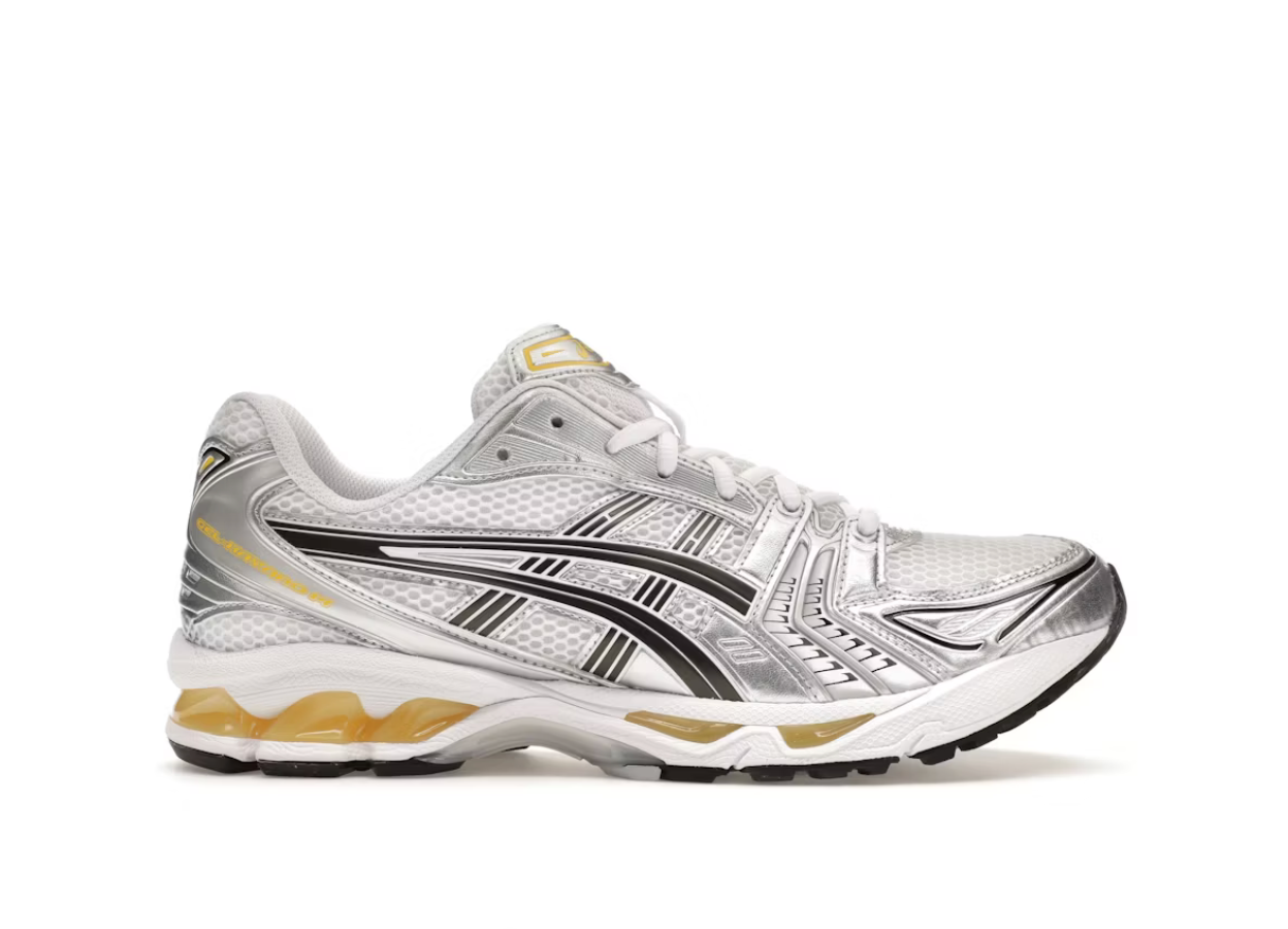 Asics Gel-Kayano 14 White Tai Chi Yellow