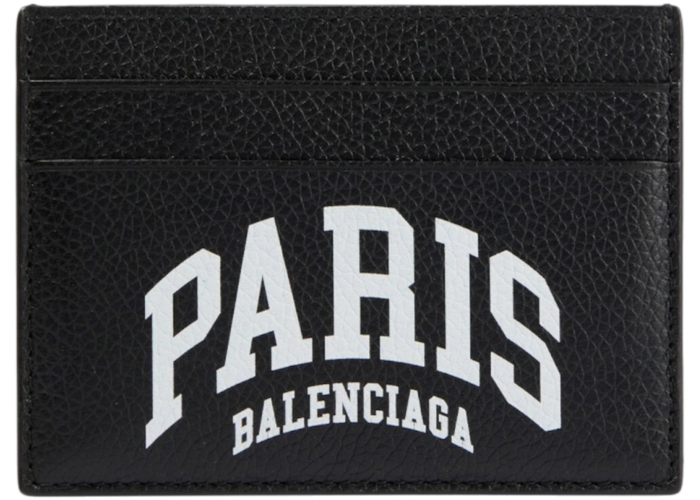 Balenciaga Cities Paris Leather Card Holder Black