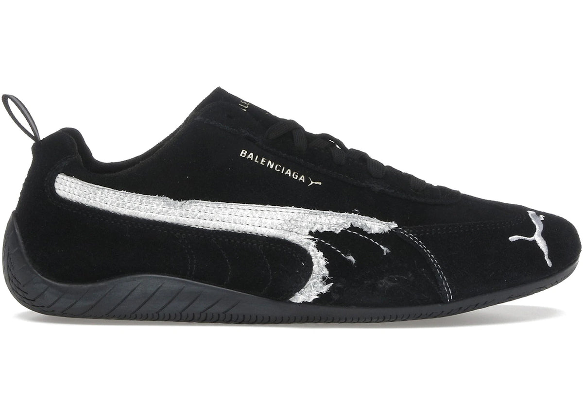 Balenciaga x Puma Speedcat Suede Distressed Black White - main view