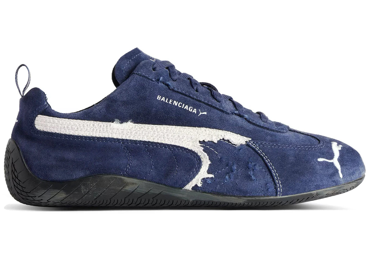 Balenciaga x Puma Speedcat Suede Distressed Navy White - main view