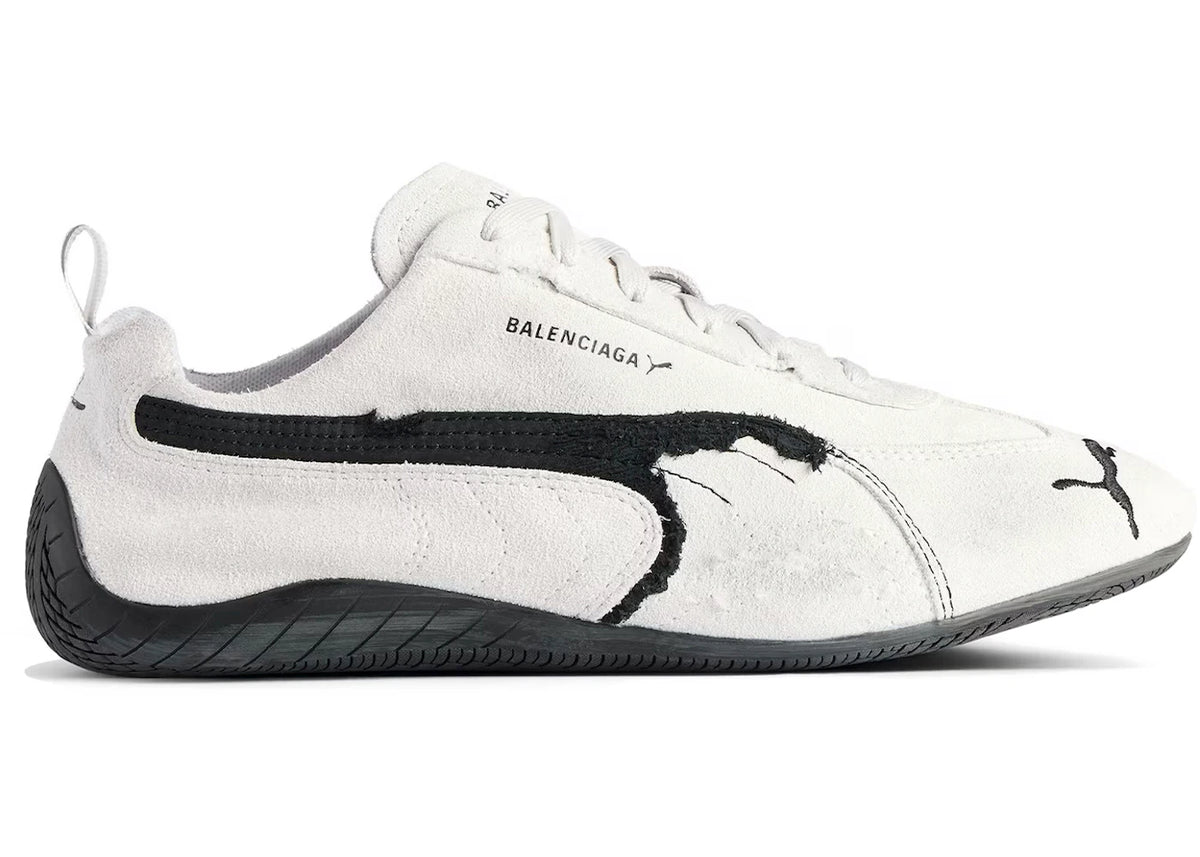 Balenciaga x Puma Speedcat Suede Distressed White Black - main view