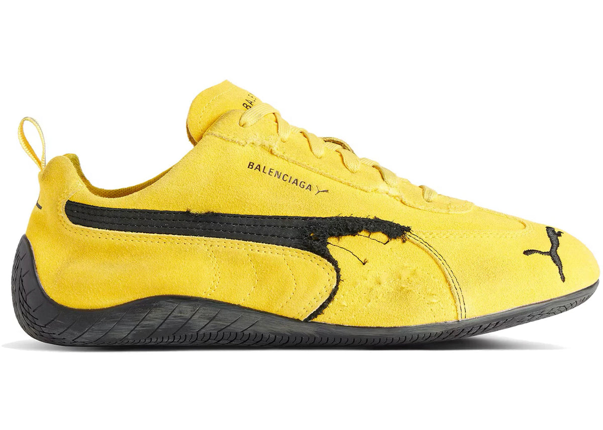 Balenciaga x Puma Speedcat Suede Distressed Yellow Black - main view