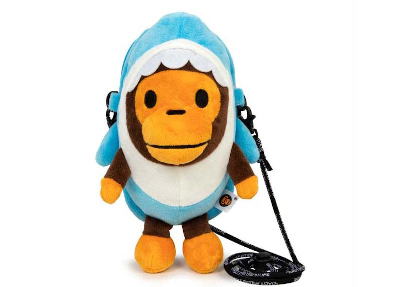 Sac à main BAPE Baby Milo en peluche requin - Bleu