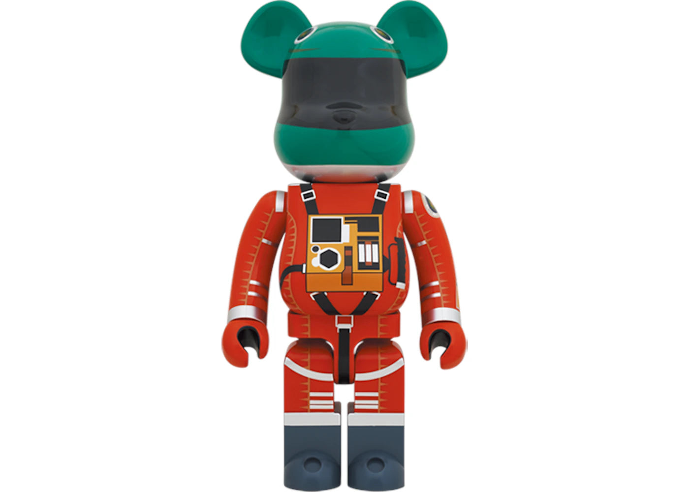 Bearbrick 2001: a space odyssey Space Suit Green Helmet & Orange Suit 1000%-