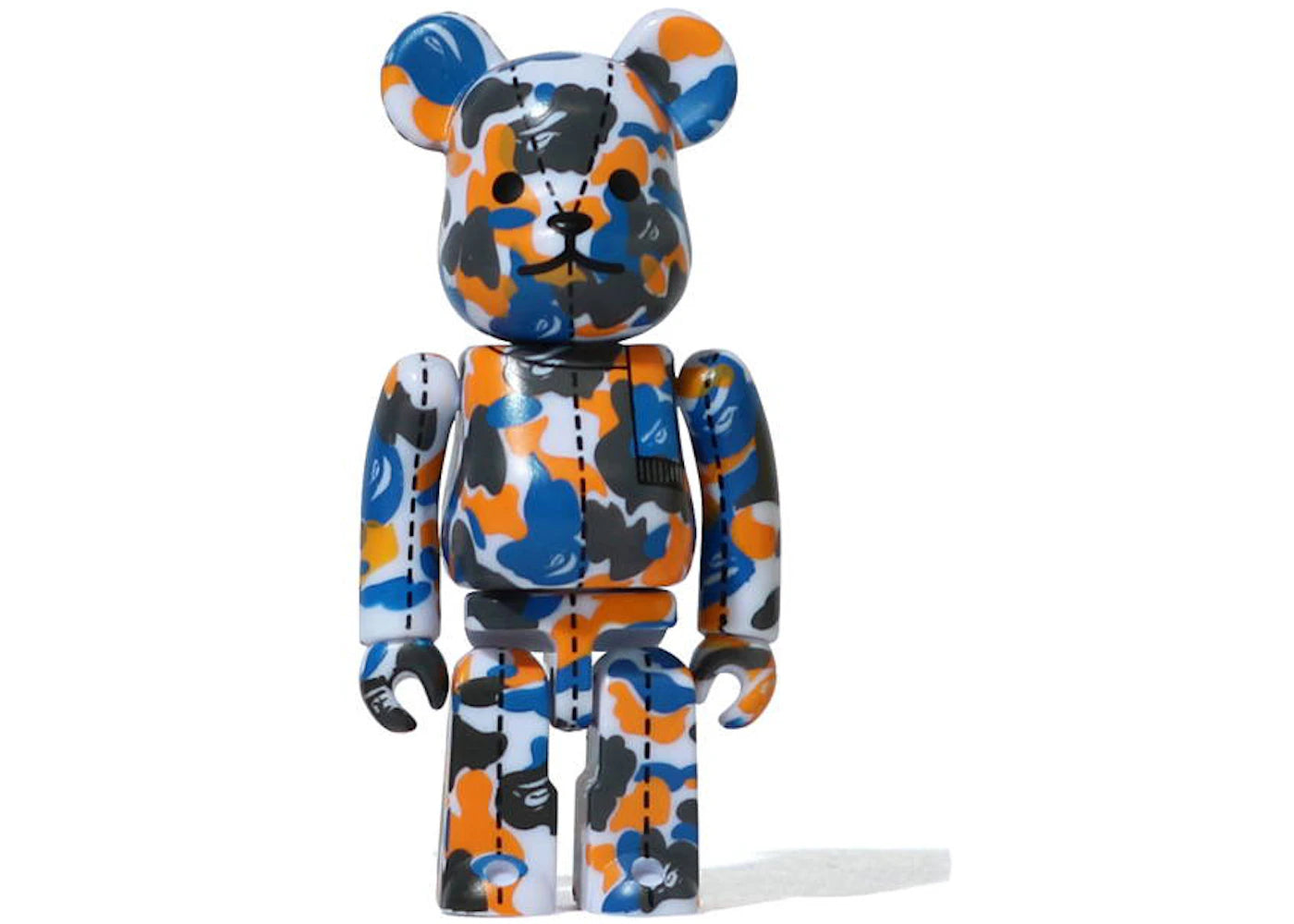 Bearbrick A Bathing Ape 28th Anniversary Camo #1 100%-Blue/Orange