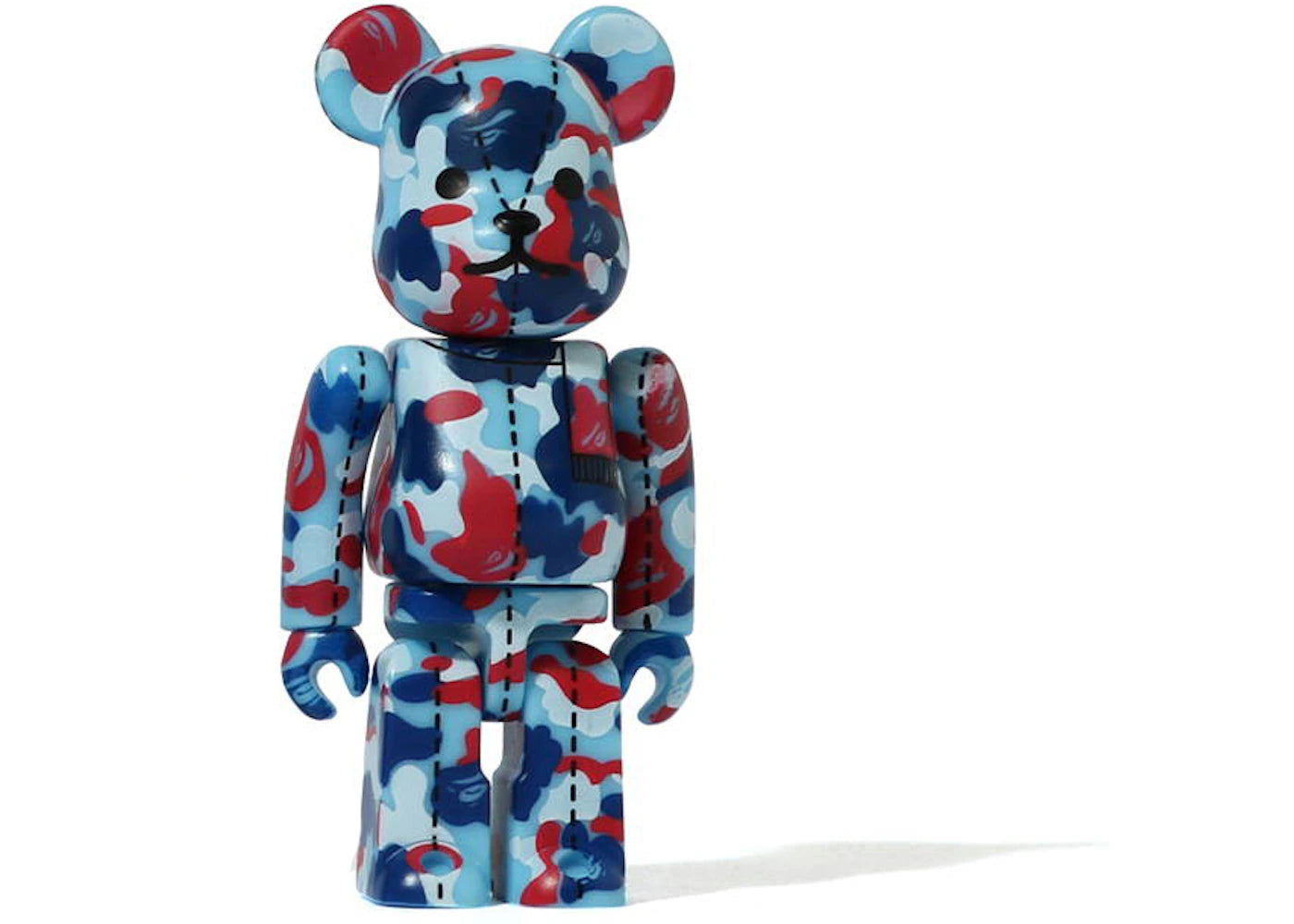 Bearbrick A Bathing Ape 28th Anniversary Camo #1 100%-Blue/Red