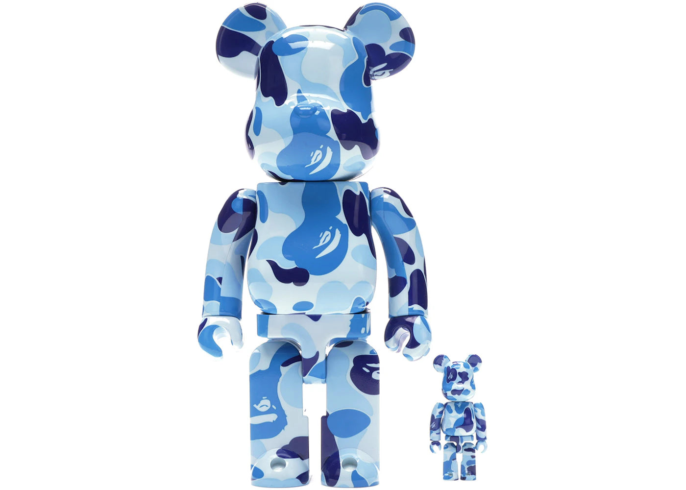 Bearbrick A Bathing Ape ABC Camo 100% & 400% Set-Blue