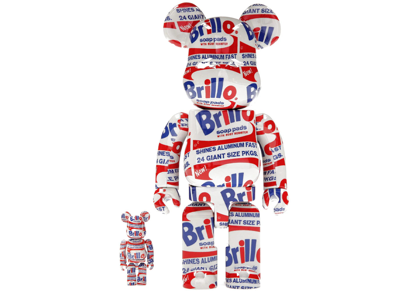 Bearbrick ANDY WARHOL "Brillo" 100% & 400% Set-