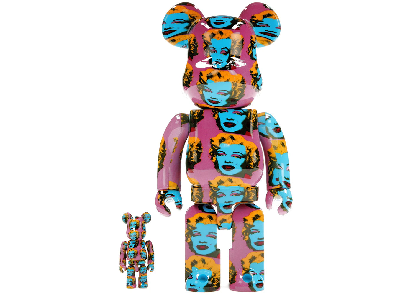 Bearbrick Andy Warhol Marilyn Monroe #2 100% & 400% Set-