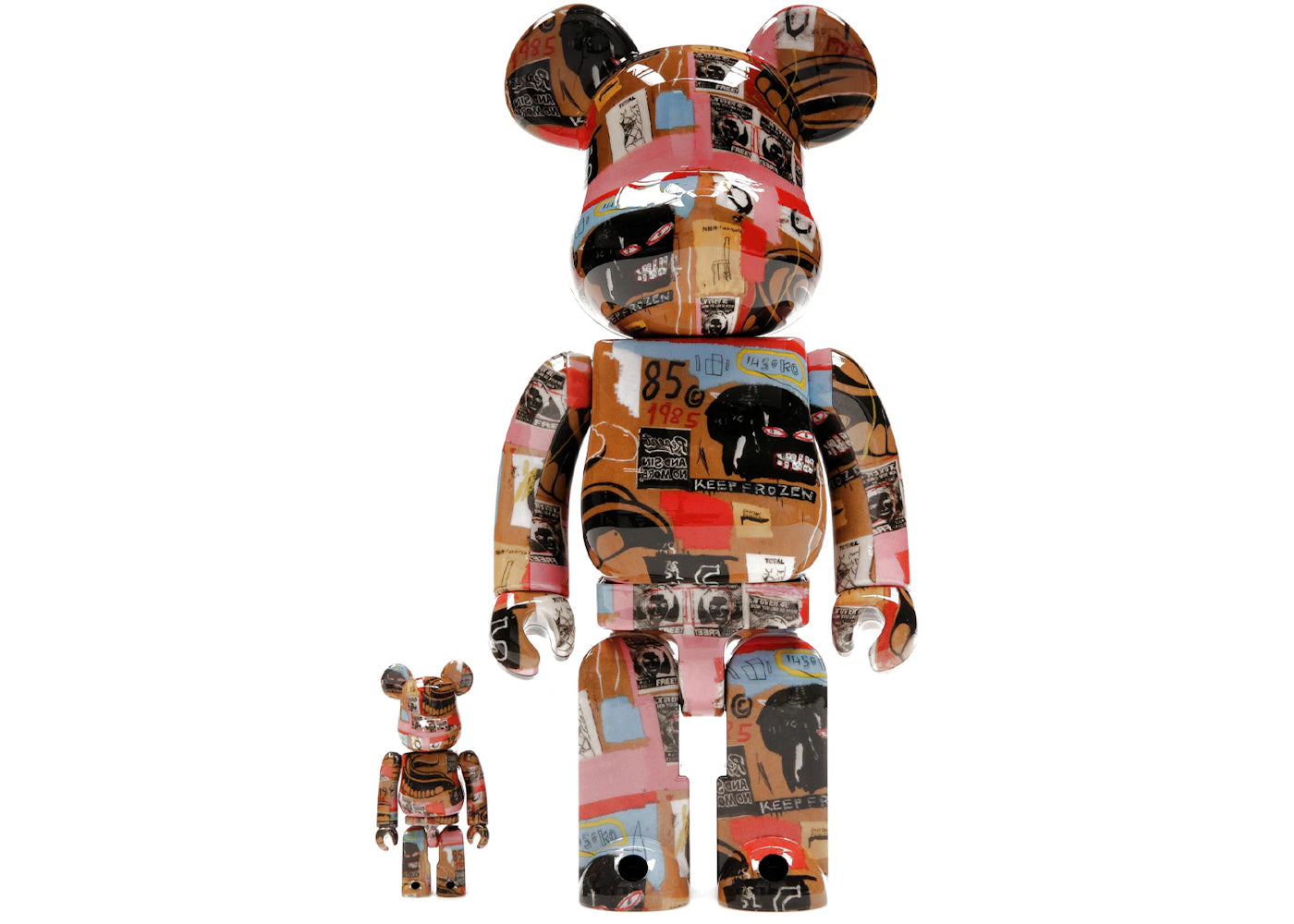 Bearbrick Andy Warhol x JEAN-MICHEL BASQUIAT #2 100% & 400% Set-