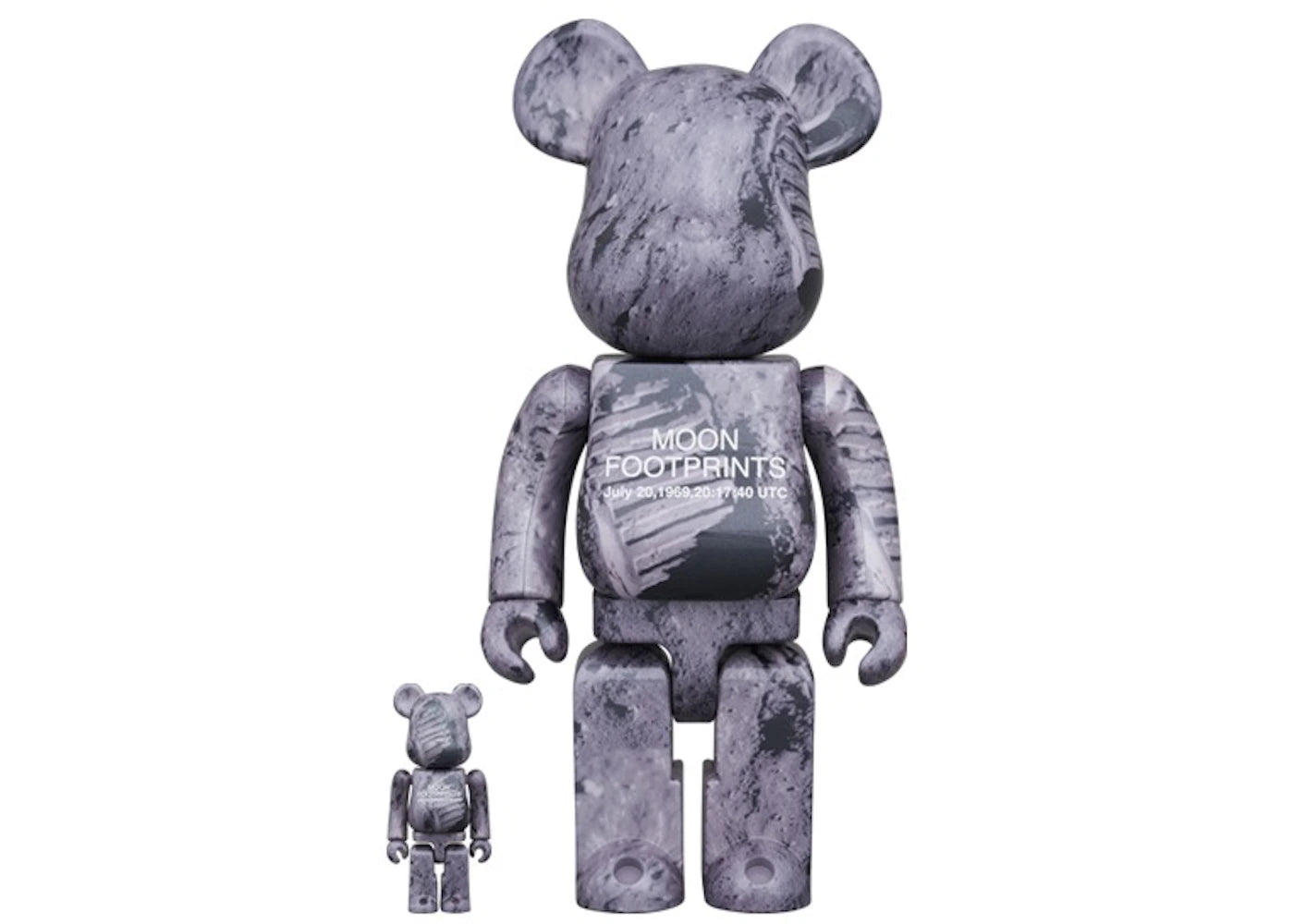Bearbrick Apollo 11 Moon Footprints 100% & 400% Set-