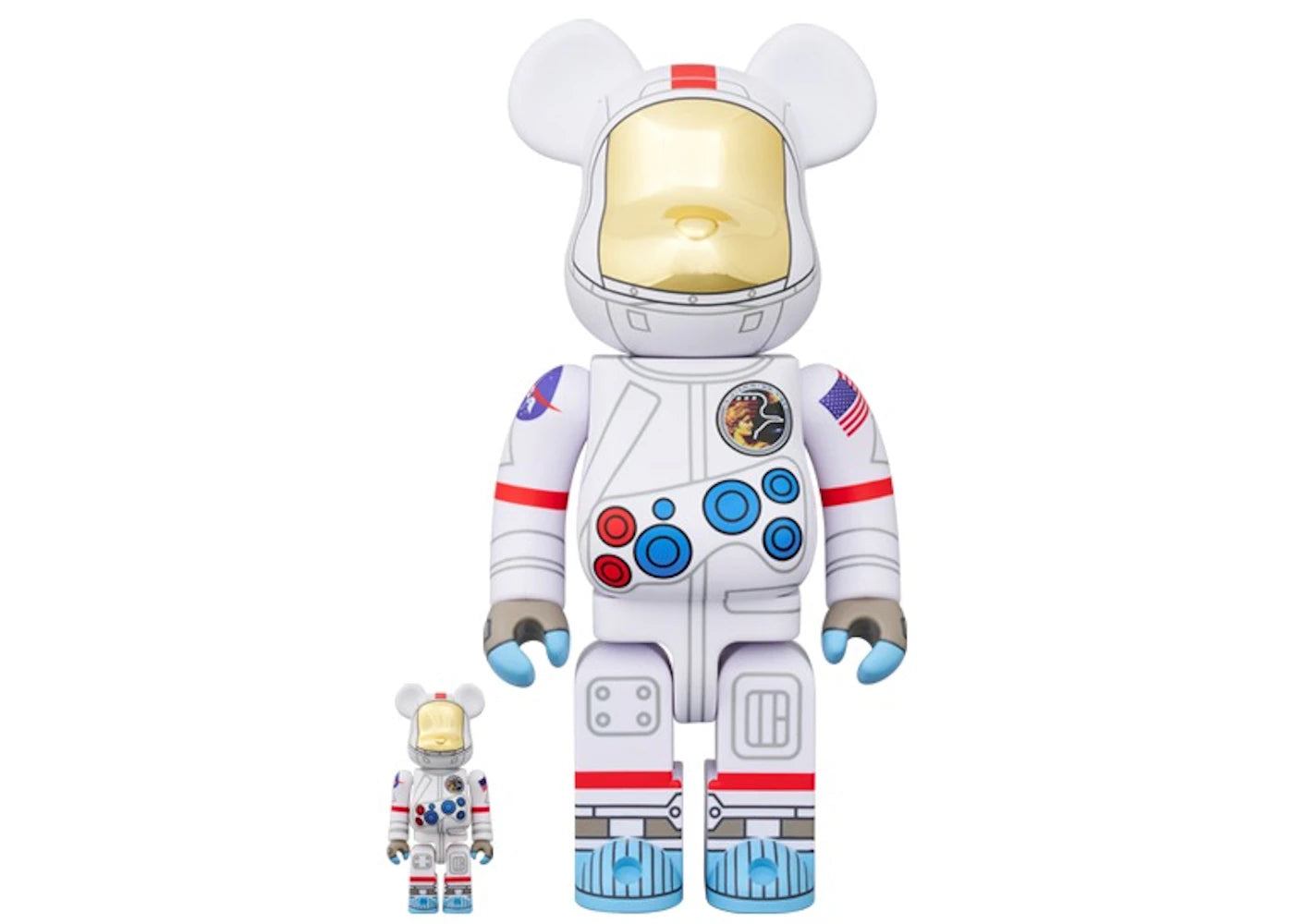 Bearbrick Apollo17 Astronaut 100% & 400% Set-