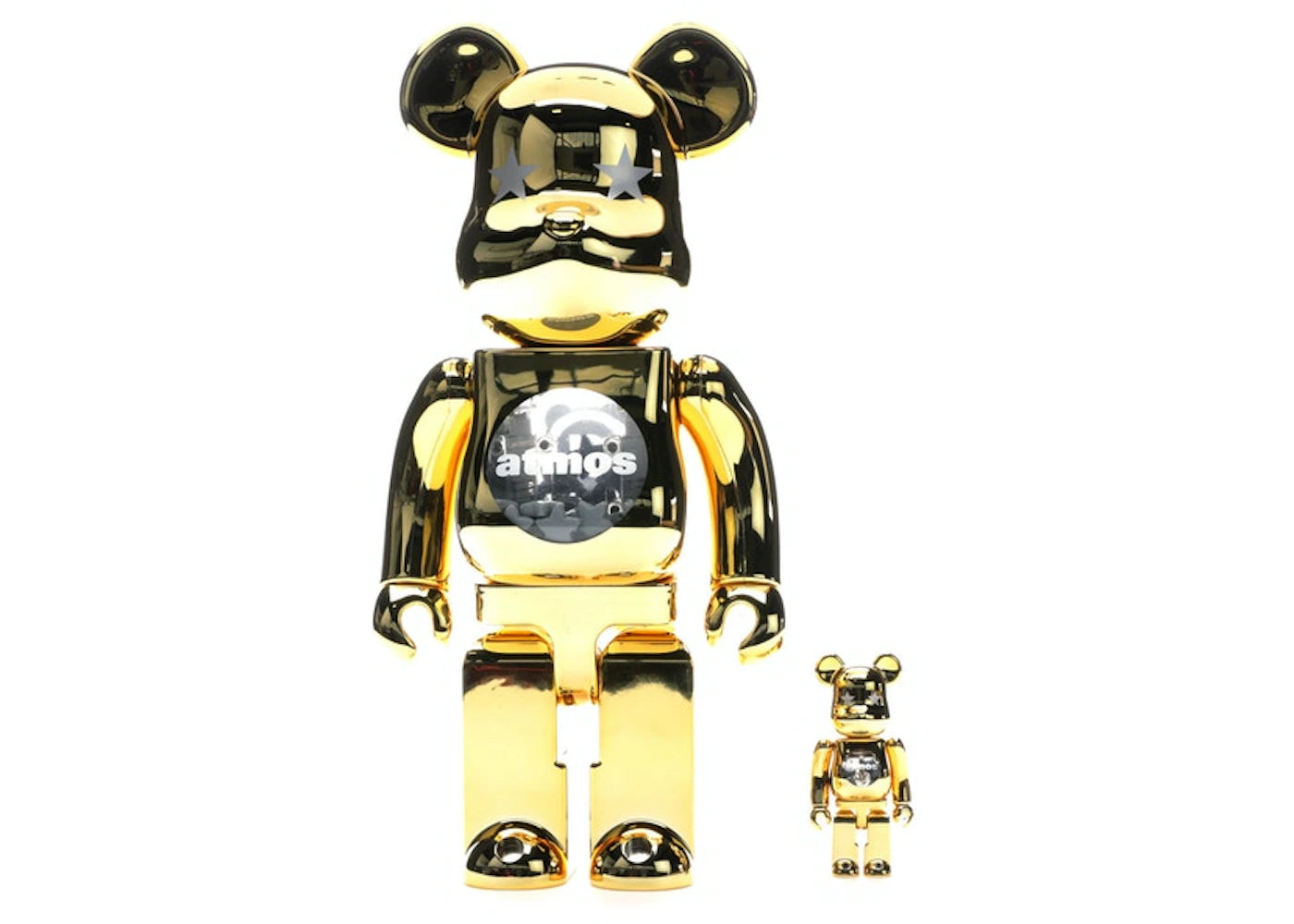 Bearbrick Atmos Gold Chrome 100% & 400% Set-Multi