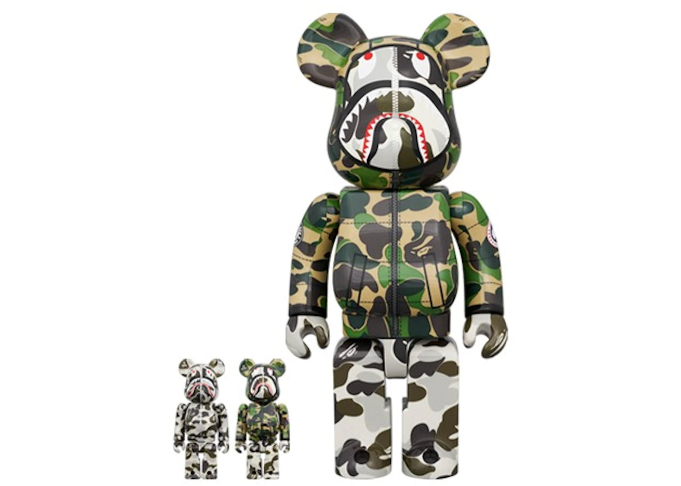 Ensemble Bearbrick BAPE(R) x Canada Goose Shark 100 % et 400 %