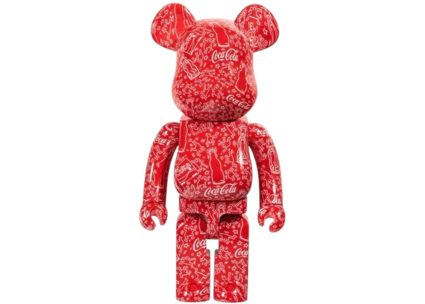 Bearbrick Coca-Cola Keith Haring 1000%-Red/White