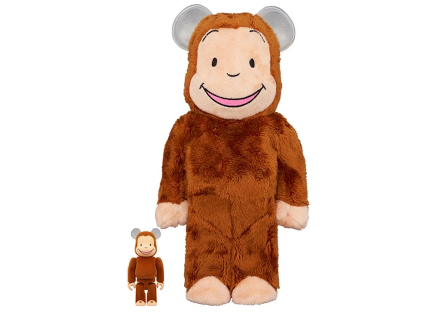 Bearbrick Curious George Classic Ver. 100% & 400% Set