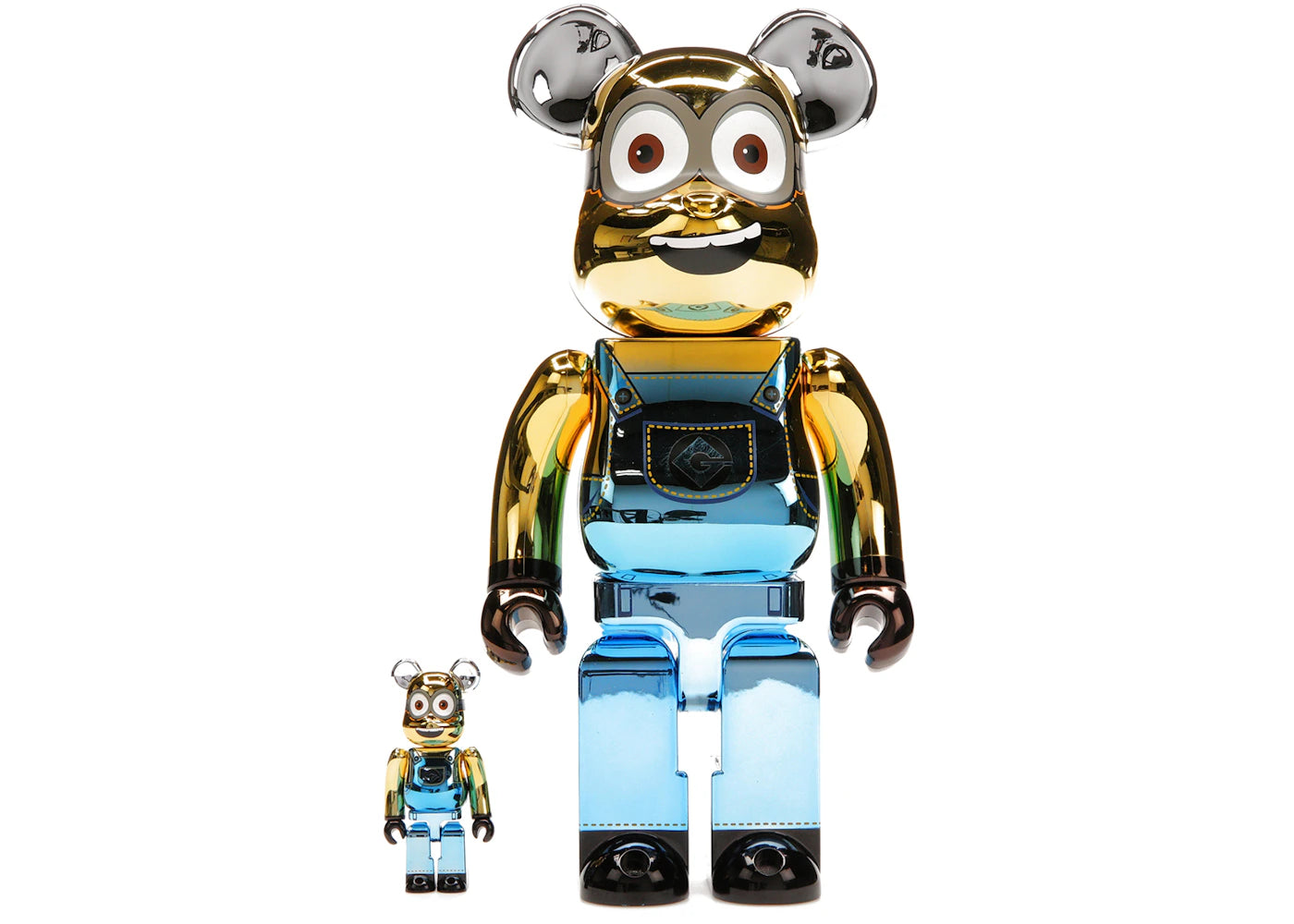 Bearbrick DAVE 100% & 400% Set-CHROME Ver.