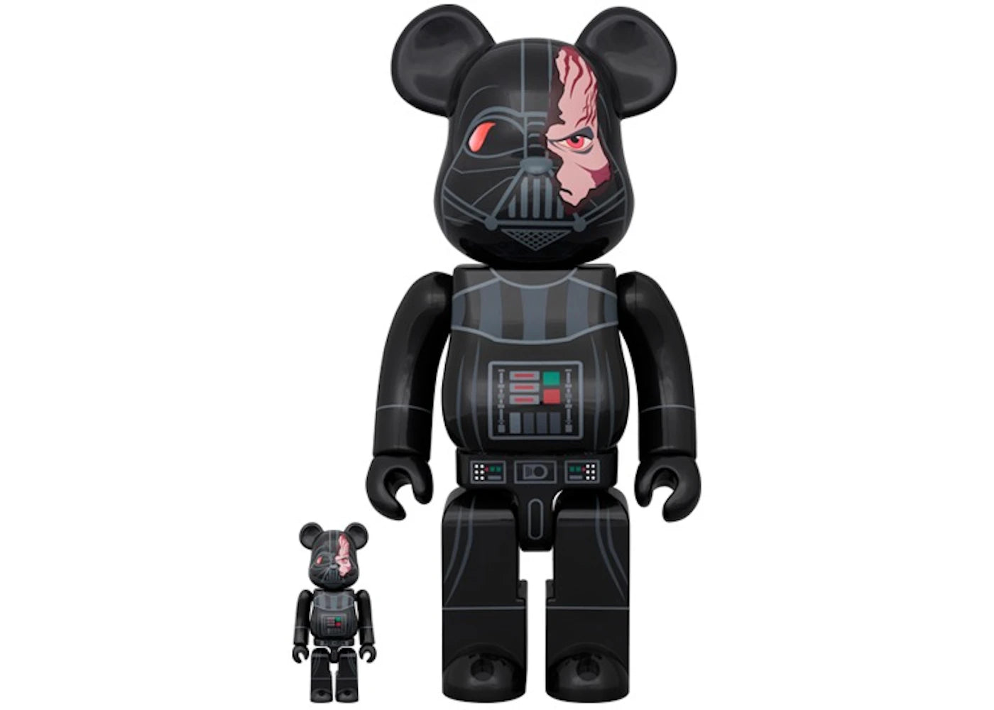 Bearbrick Darth Vader Damage Obi-Wan Kenobi Version 100% & 400% Set-