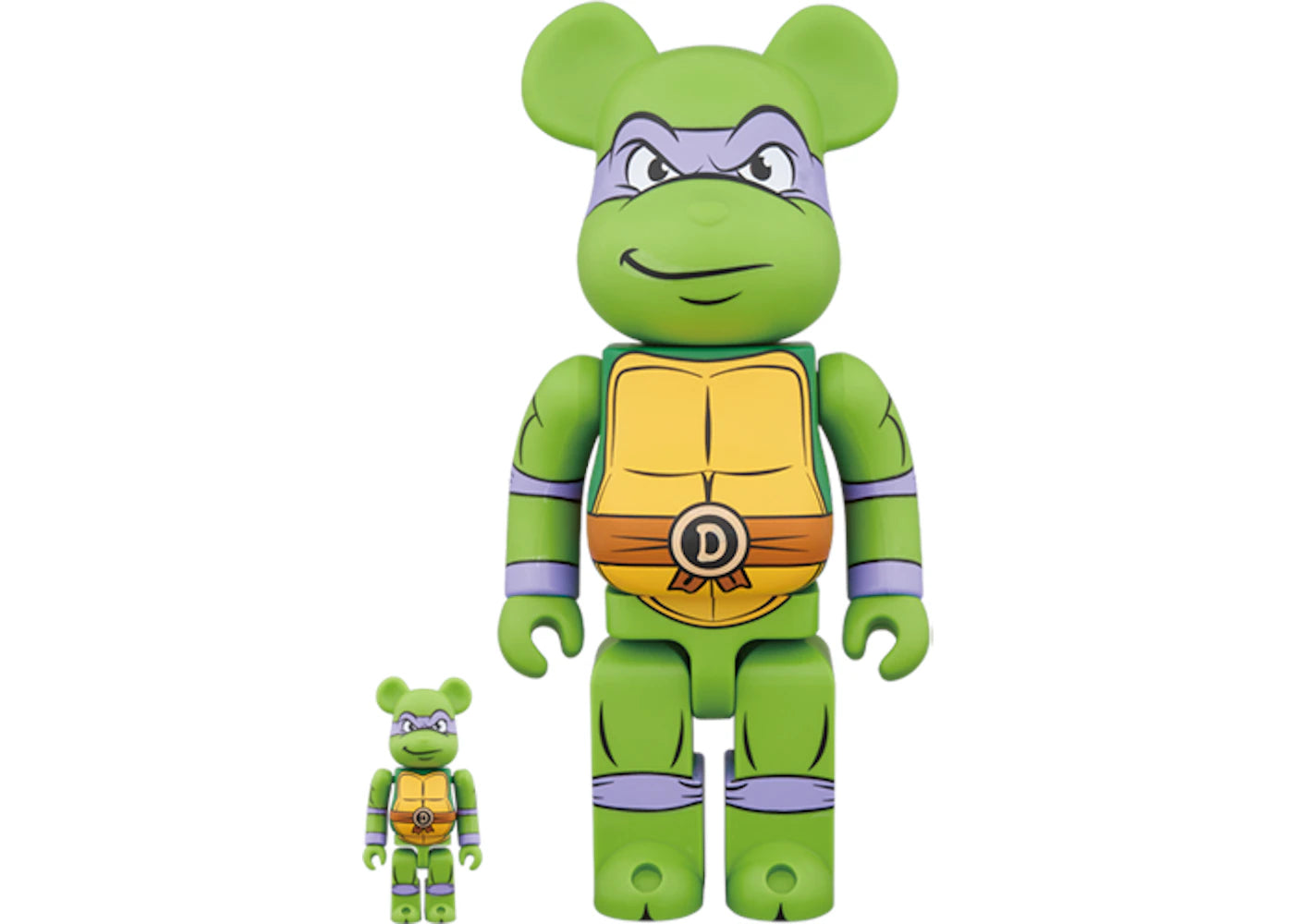 Bearbrick Donatello 100% & 400% Set-Green