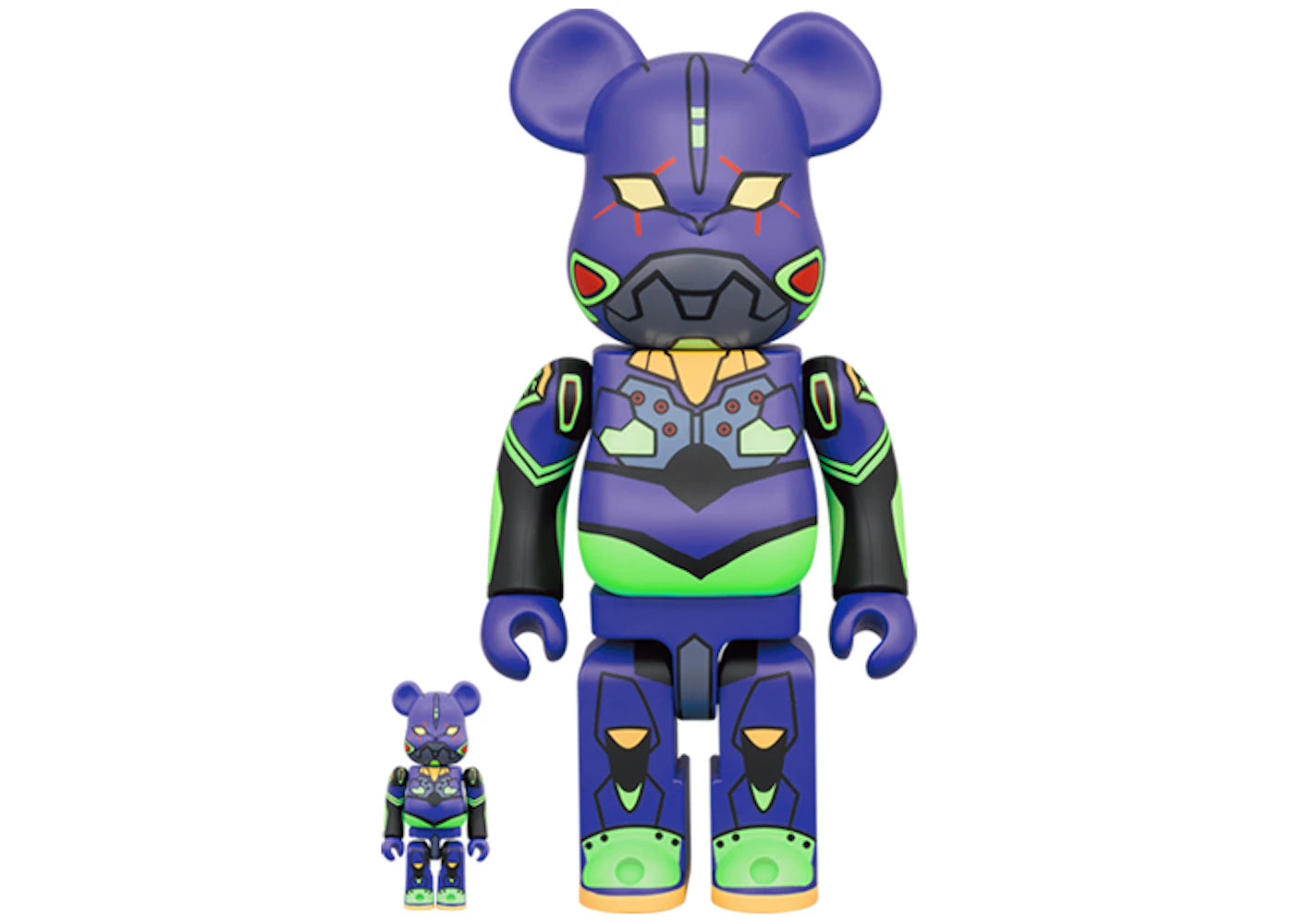 Bearbrick Evangelion Unit 1 (New Paint Version) 100% & 400% Set-