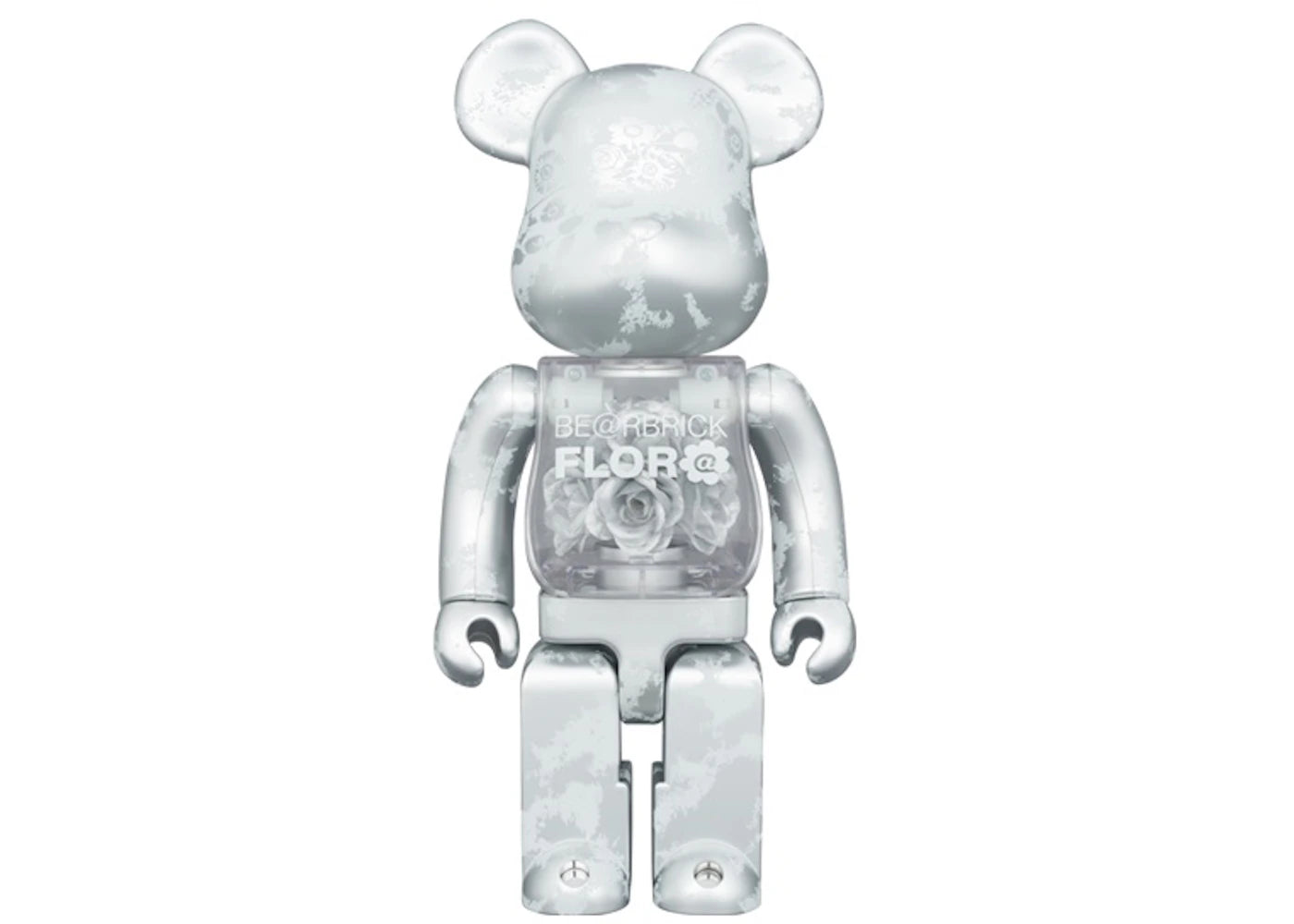 Bearbrick Flora (Flower) 400%-Silver
