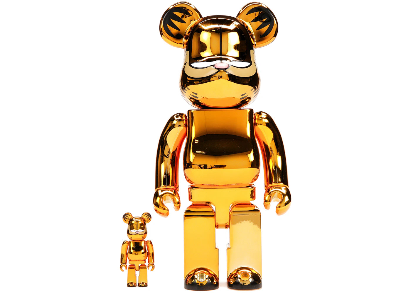 Bearbrick Garfield 100% & 400% Set-Gold Chrome Ver.