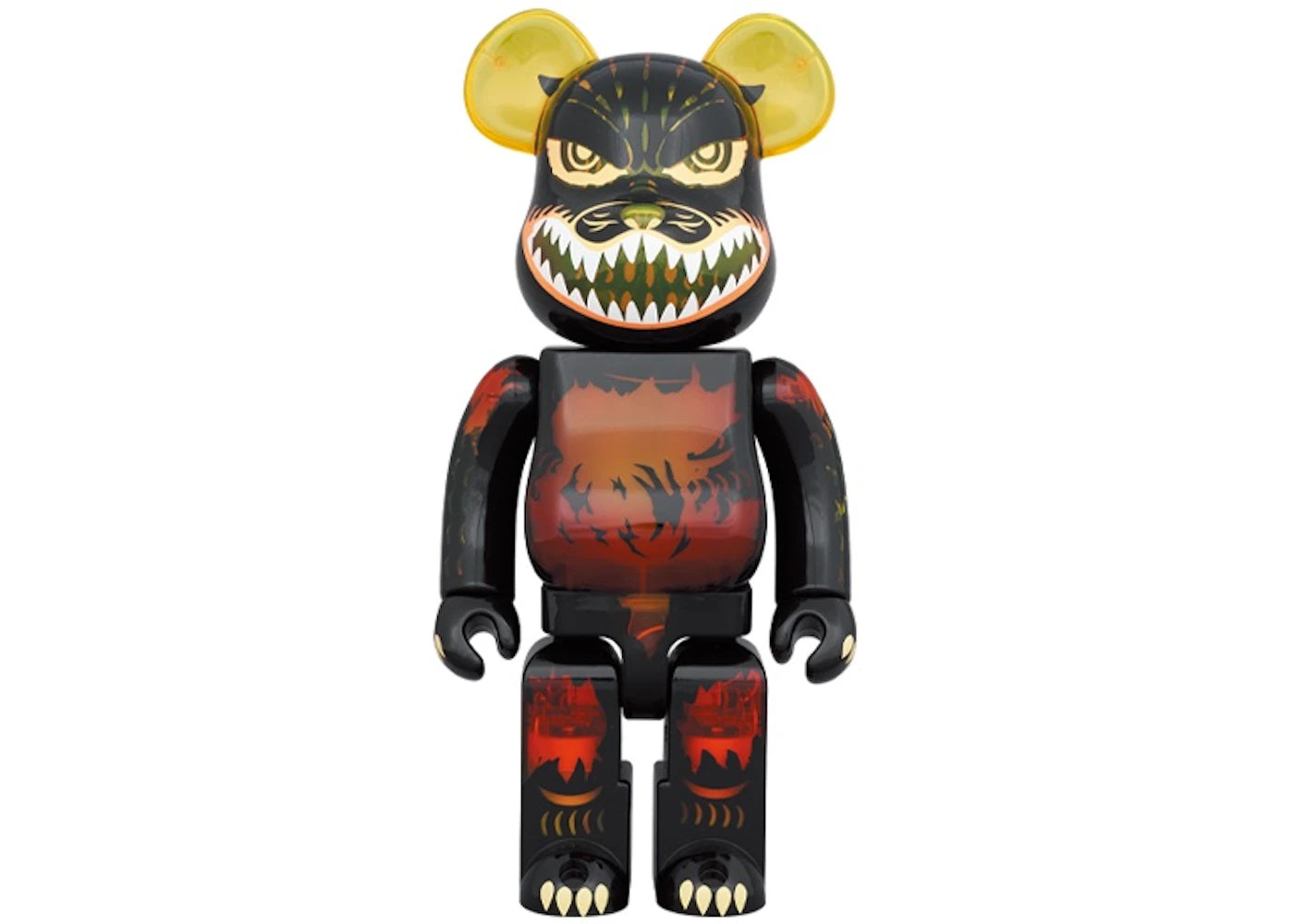 Bearbrick Godzilla VS Destoroyah: Godzilla (Meltdown) 400%-Clear Yellow Ver.