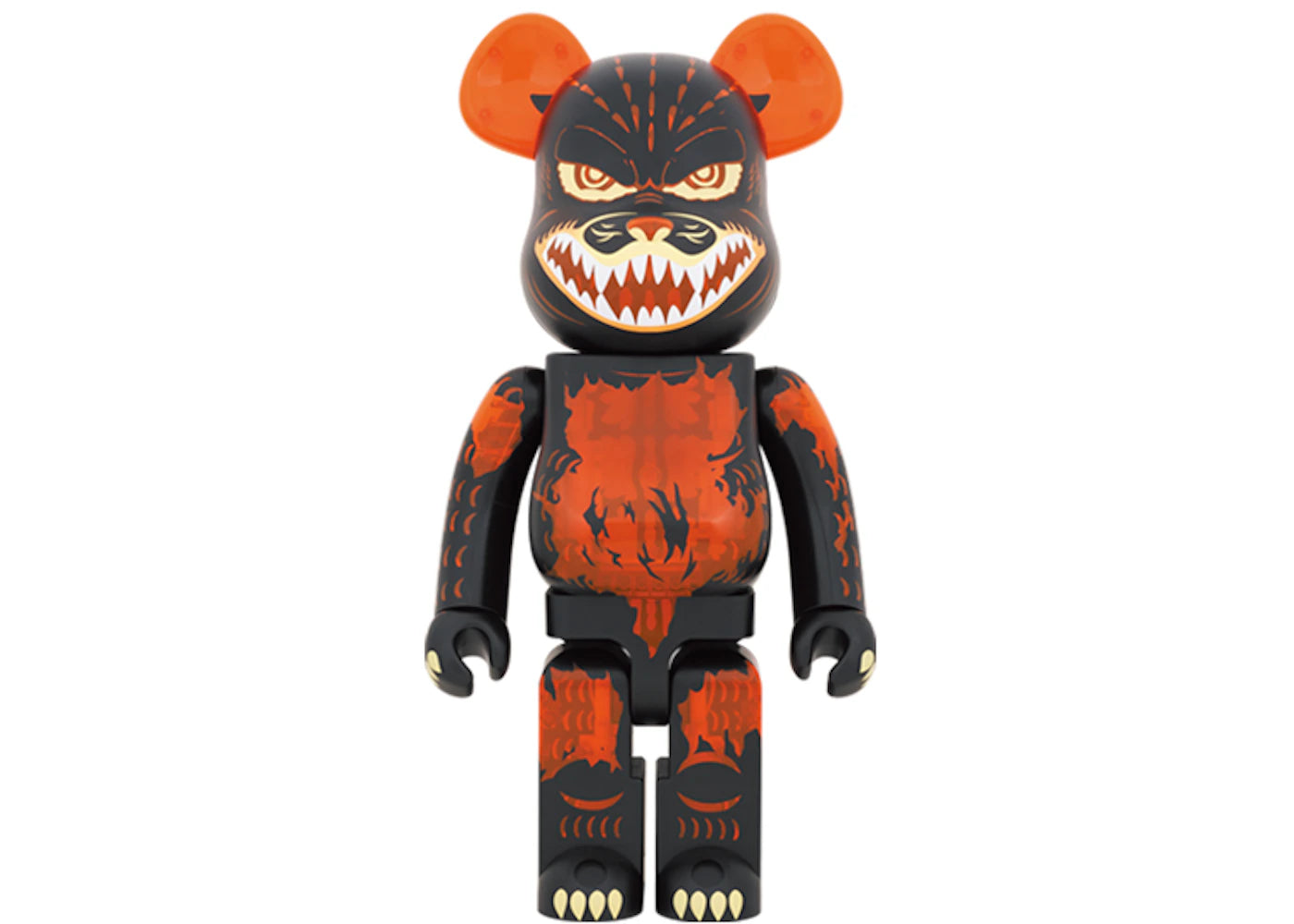 Bearbrick Godzilla VS Destoroyah version Godzilla (Meltdown) 1000%-Clear Orange Ver.