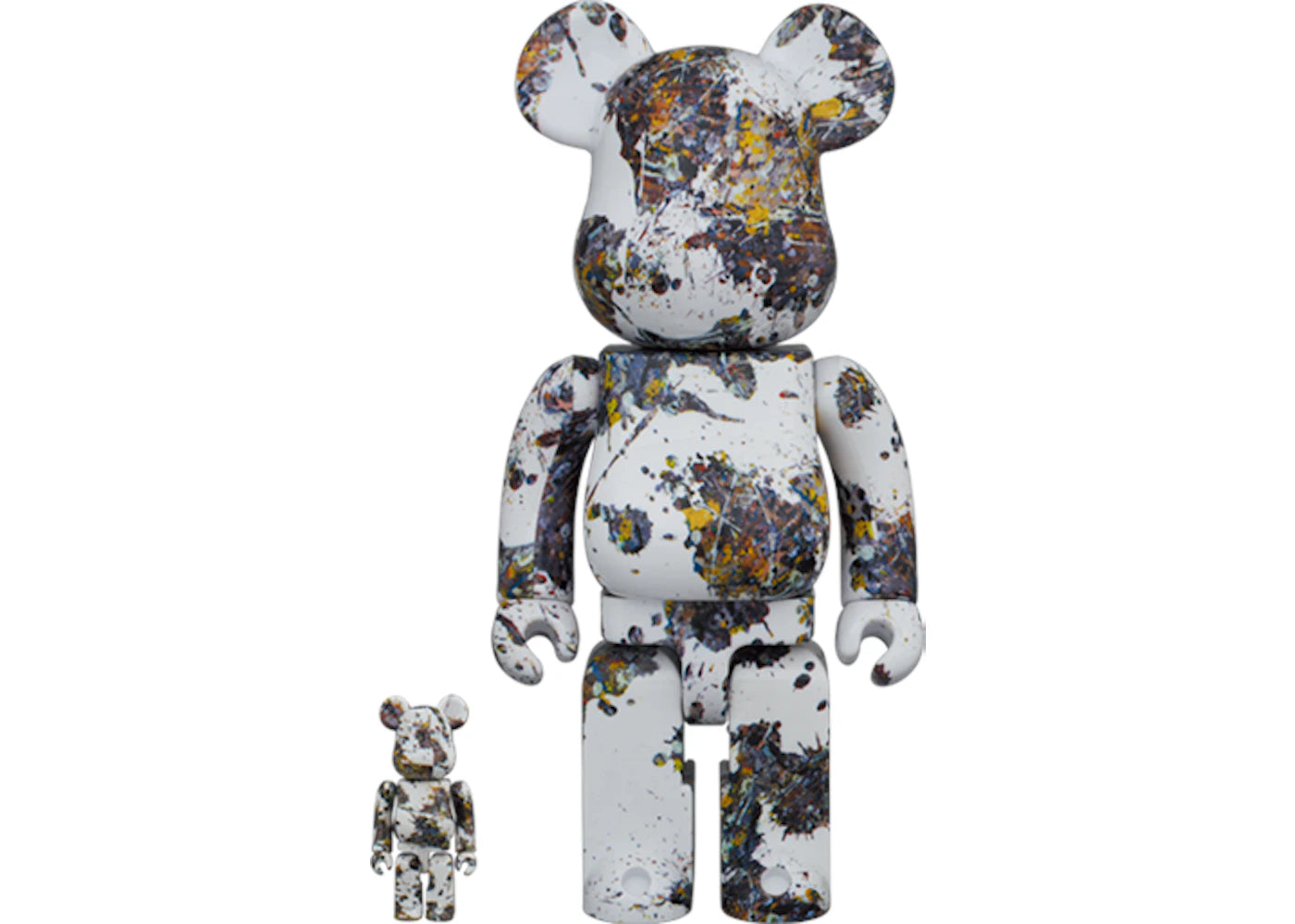 Bearbrick Jackson Pollock Studio (Splash) 100% & 400% Set-
