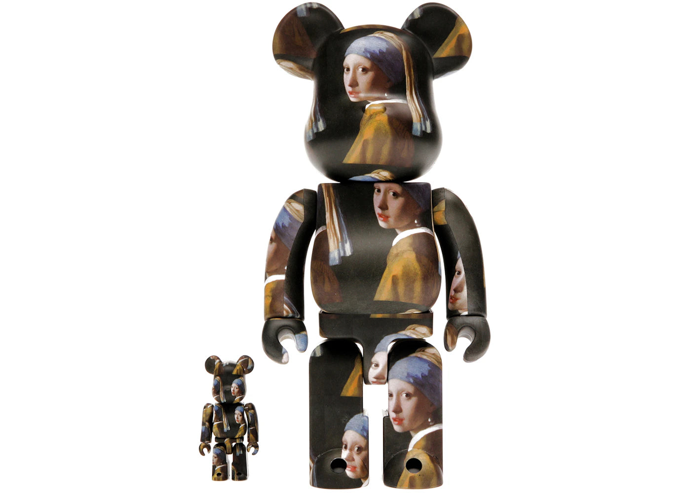Bearbrick Johannes Vermeer (Girl with a Pearl Earring) 100% & 400% Set-