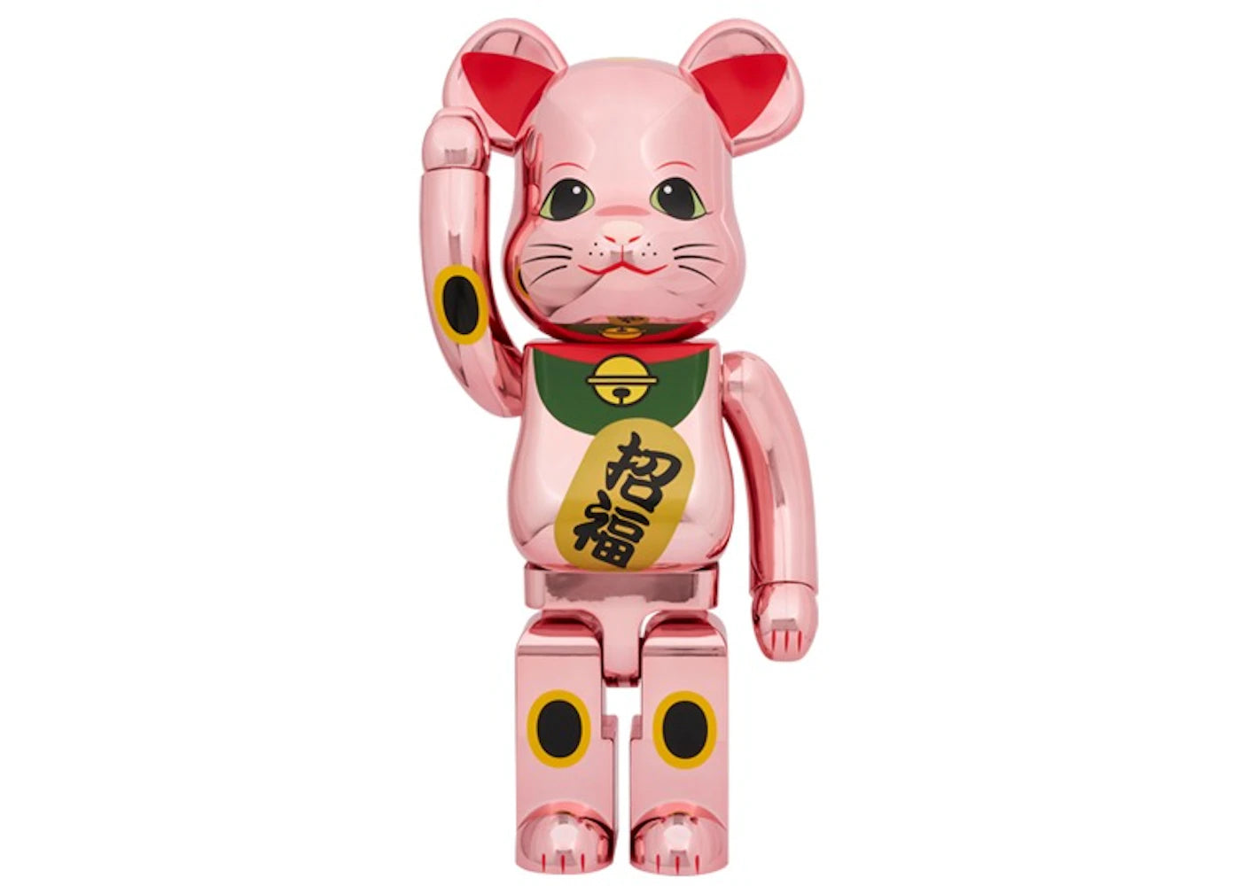 Bearbrick Lucky Cat 1000%-Pink Gold Plated