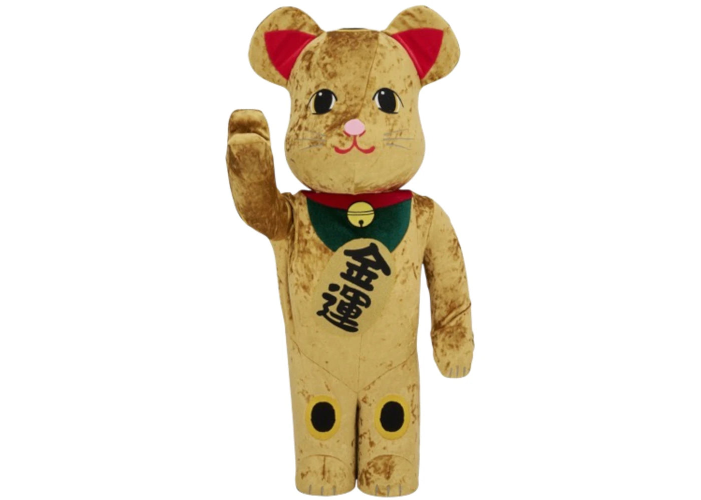 Bearbrick Maneki Neko Gold Wealth Luck Kigurumi 1000%