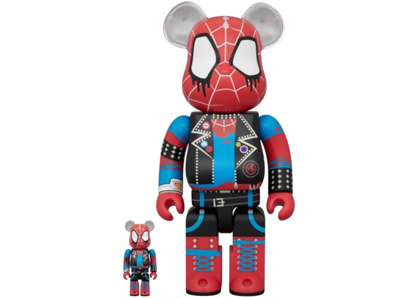 Bearbrick Marvel Spider-Man Across the Spiderverse Spider-Punk 100% & 400% Set