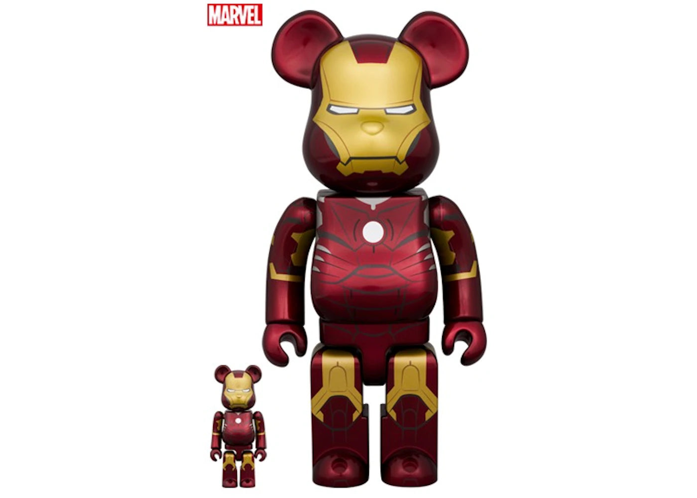 Bearbrick Marvel The Infinity Saga Iron Man Mark III 100% & 400% Set-
