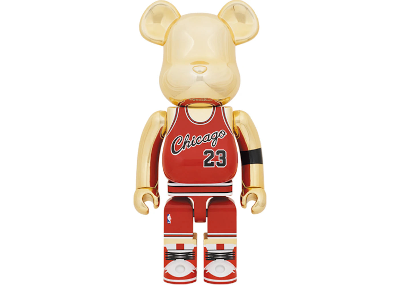 Bearbrick Michael Jordan 1985 Rookie Jersey 1000%-Gold Chrome