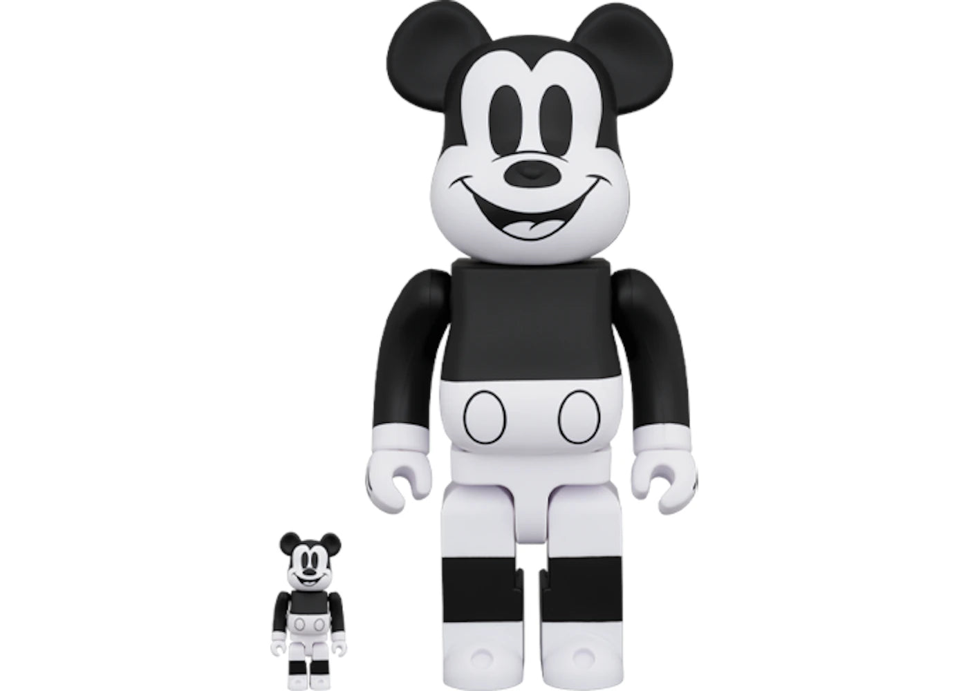 Bearbrick Mickey Mouse 2020 100% & 400% Set-B&W Ver.