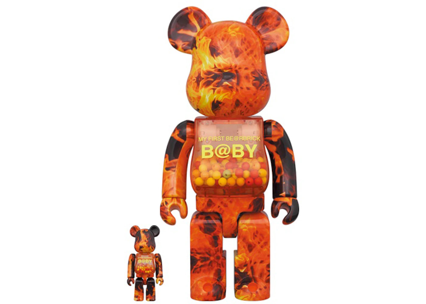 Bearbrick My First BaBy "Flame" 100% & 400% Set-