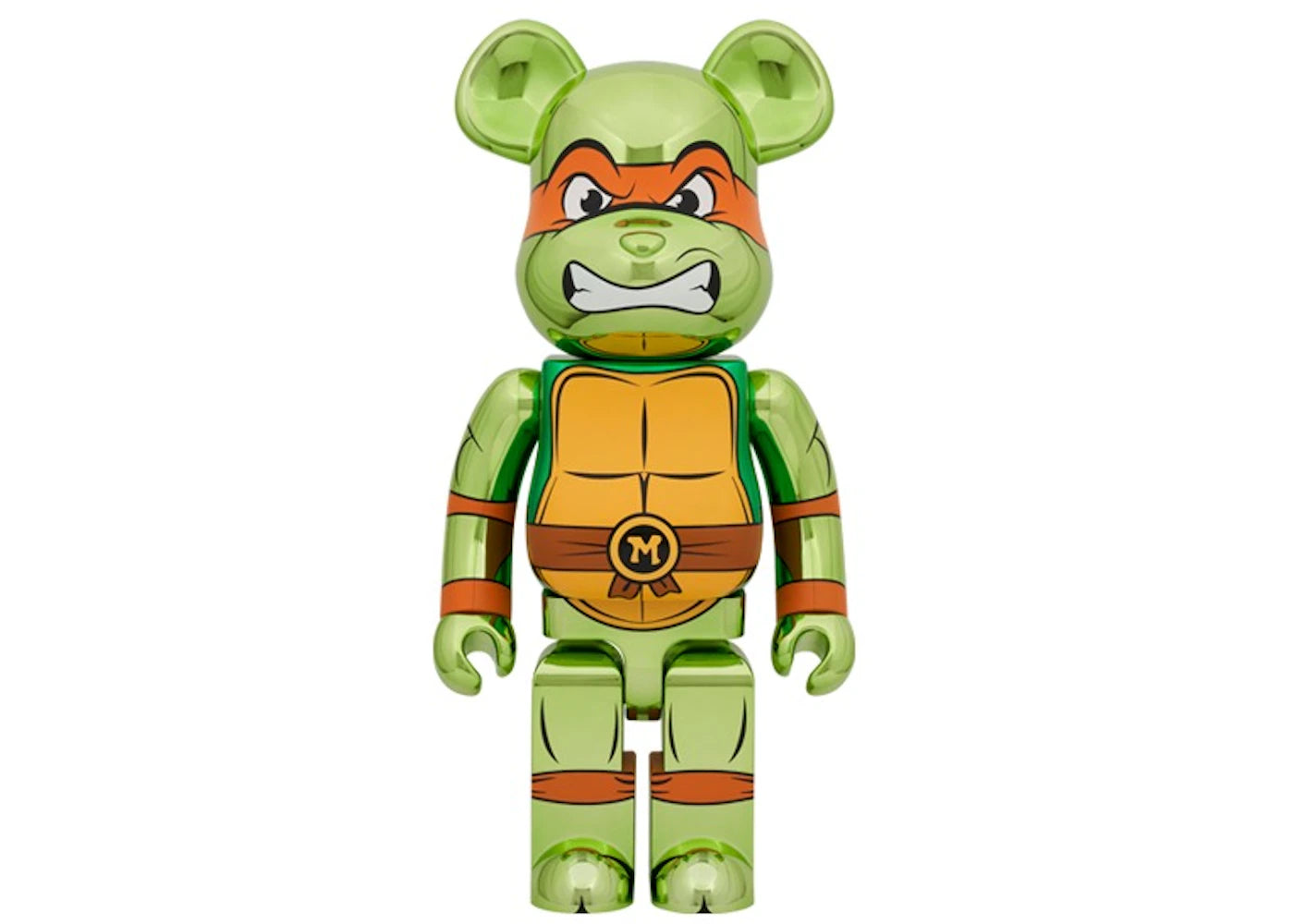 Bearbrick Nickelodeon Teenage Mutant Ninja Turtles Michelangelo 1000%-Chrome