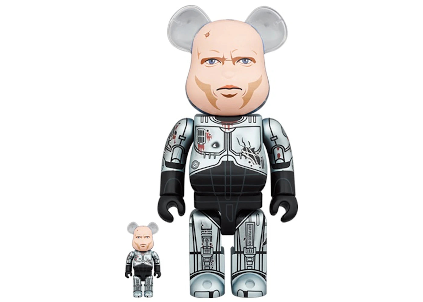 Bearbrick RoboCop Murphy Head Ver. 100% & 400% Set-