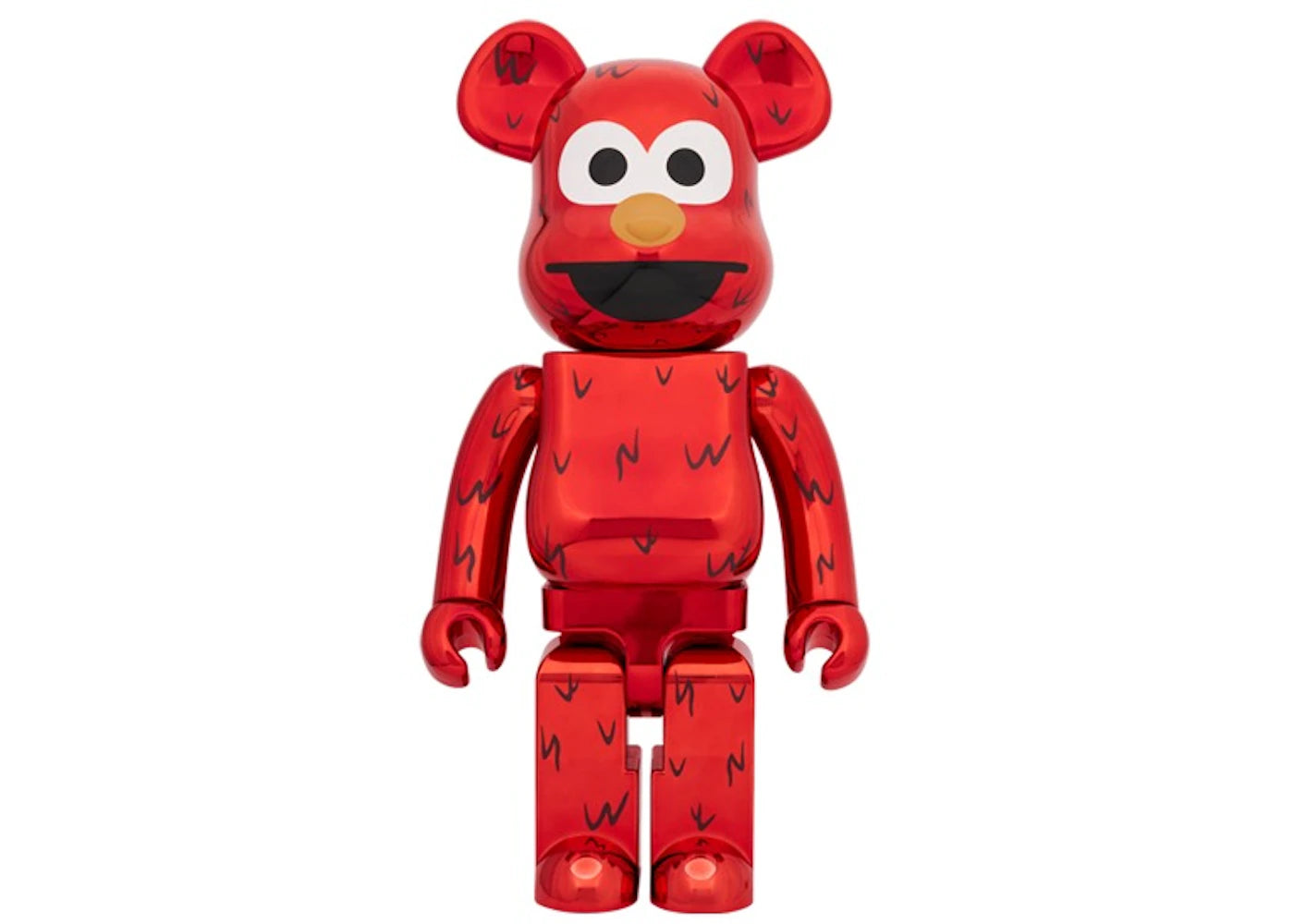 Bearbrick Sesame Street Elmo 1000%-Chrome