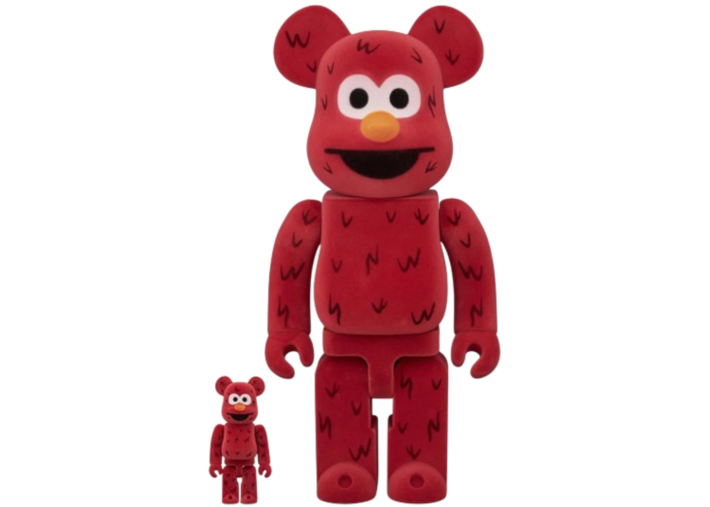 Bearbrick Sesame Street Elmo Flocky 100% & 400% Set