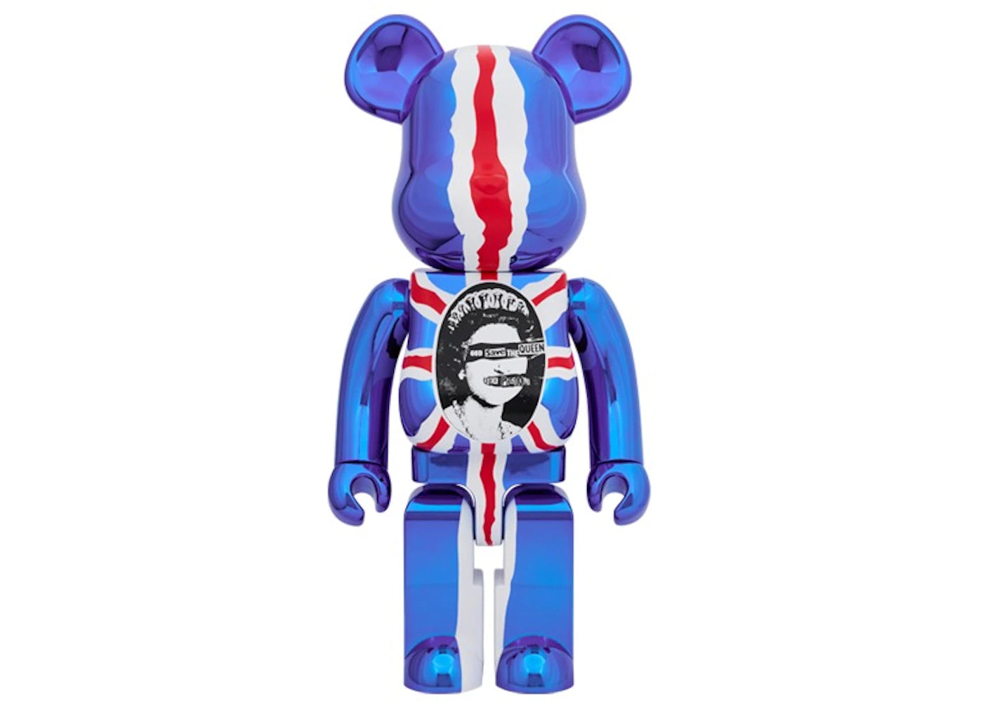 Bearbrick Sex Pistols "God Save The Queen" 1000%-Chrome