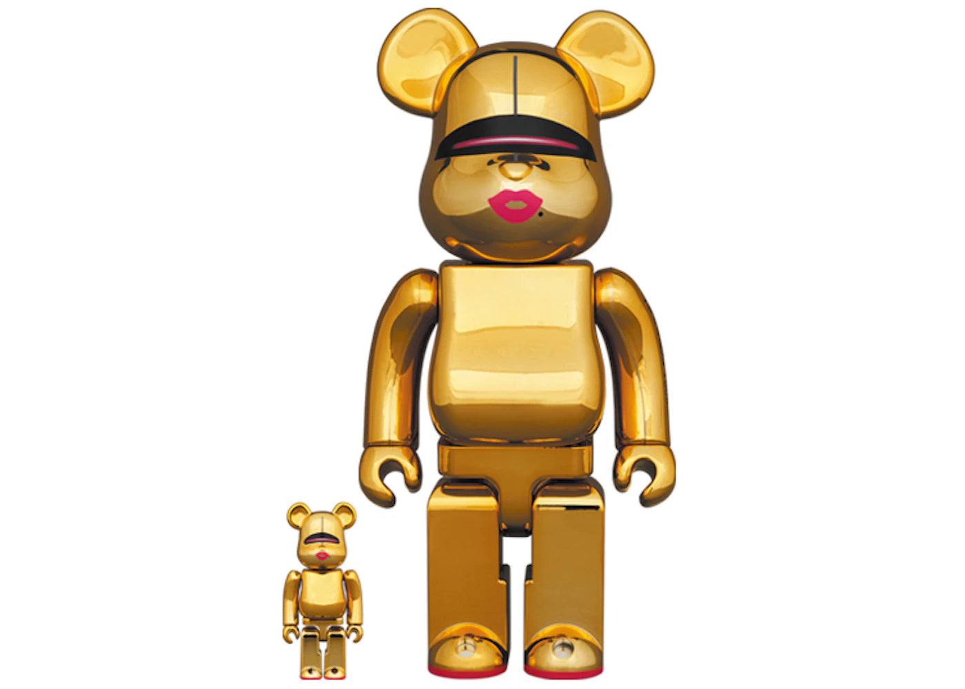Bearbrick Sorayama x 2G 100% & 400% Set-Gold Ver.